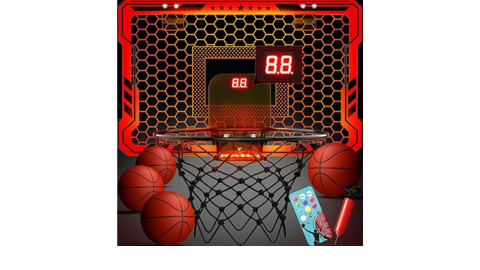 Mini Basketball Hoop w/LED lights & 7 modes (over the door)