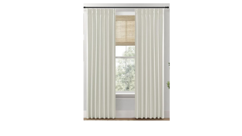 2 Ea. 40″x84″L Cream Blackout Curtain Panels