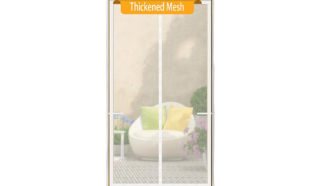 Upgraded Magnetic Screen Door w/reinforced mesh fits up to 38″x82″