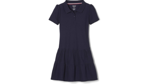 French Toast Girls Ruffle Pique Polo Dress